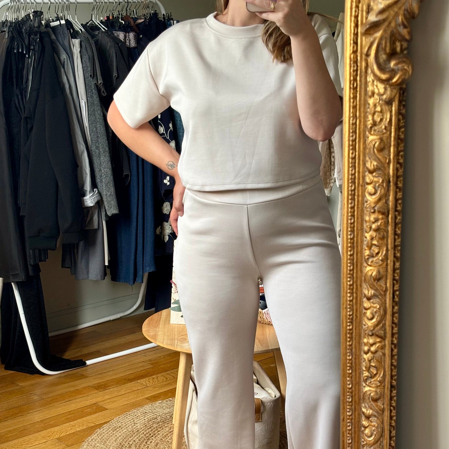 Ensemble jogging beige