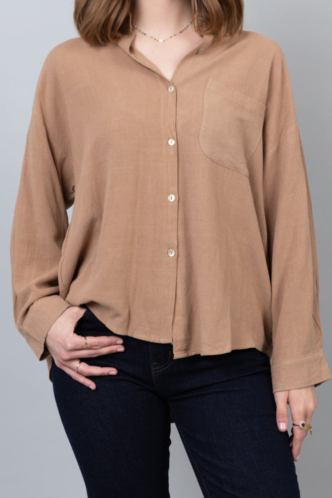 Chemise Oversize Camel
