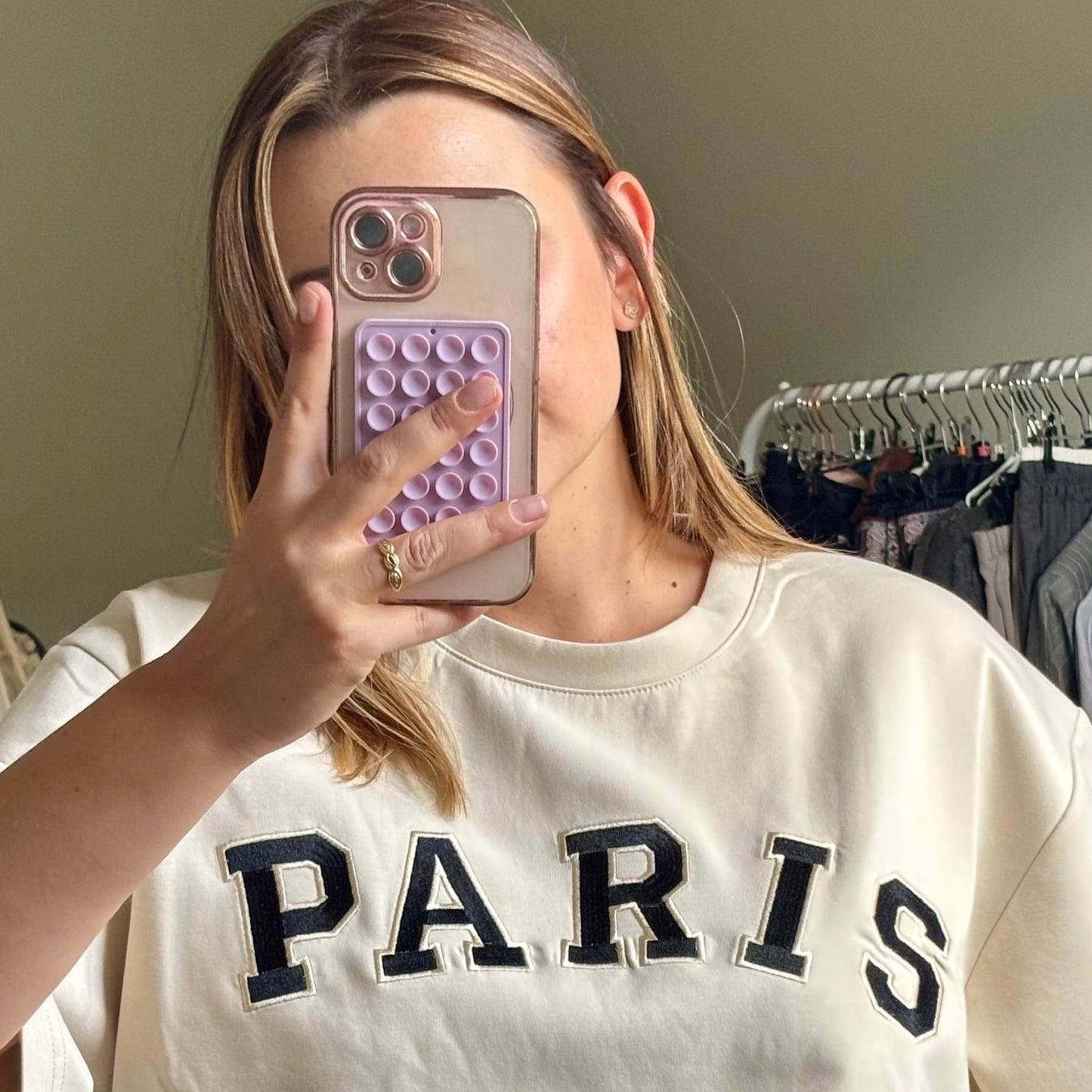 T-shirt oversize brodé "PARIS"