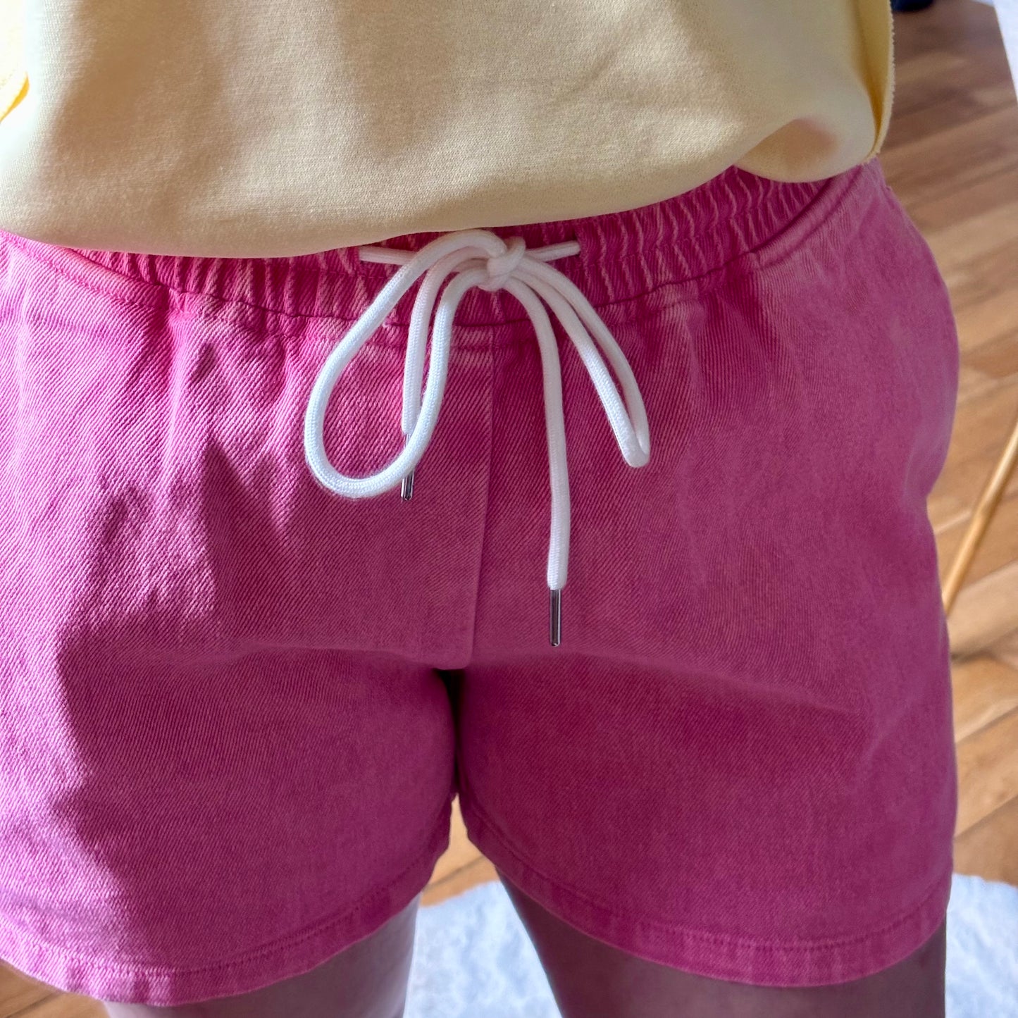 Short en jean rose