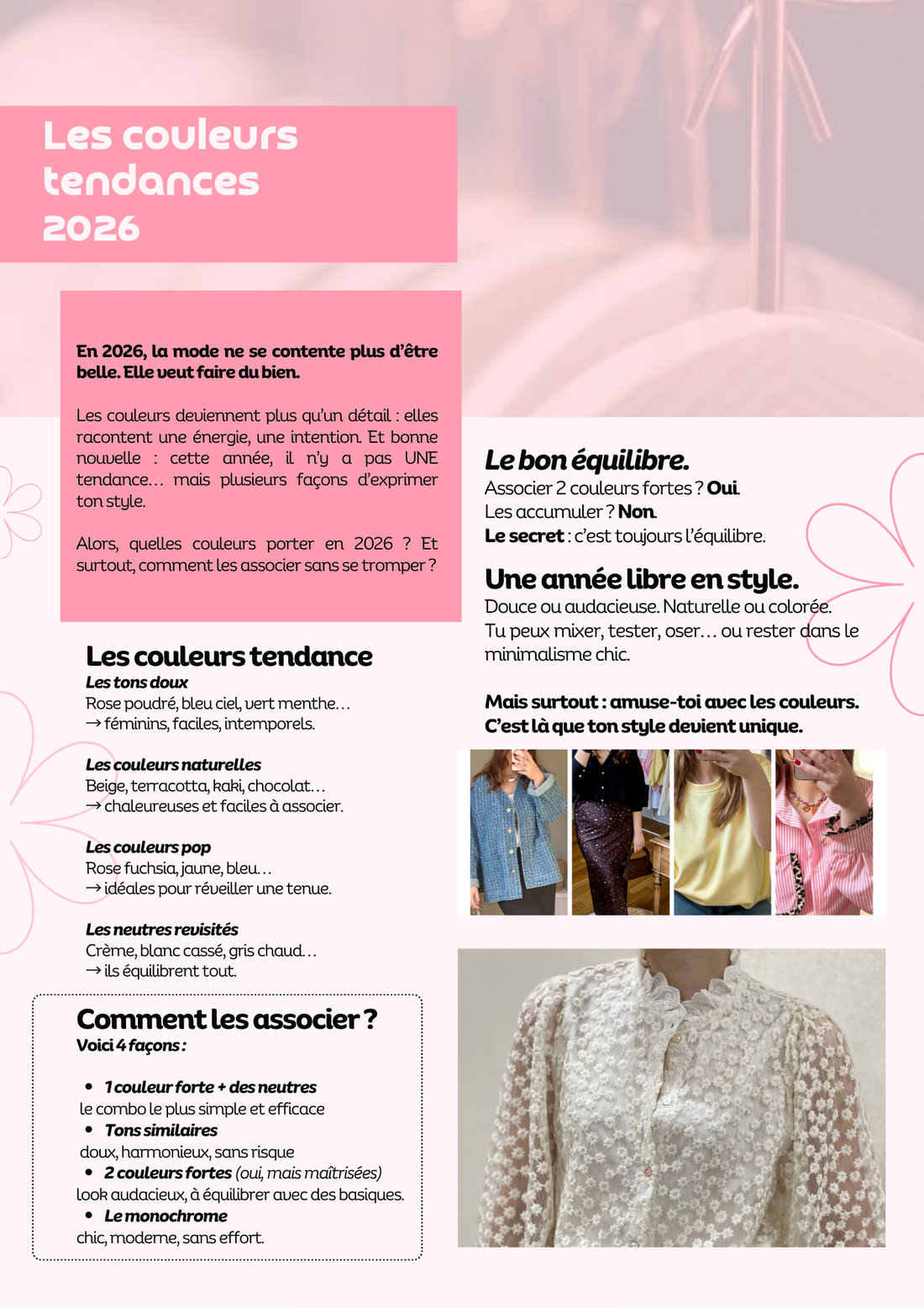 LES COULEURS TENDANCES 2026