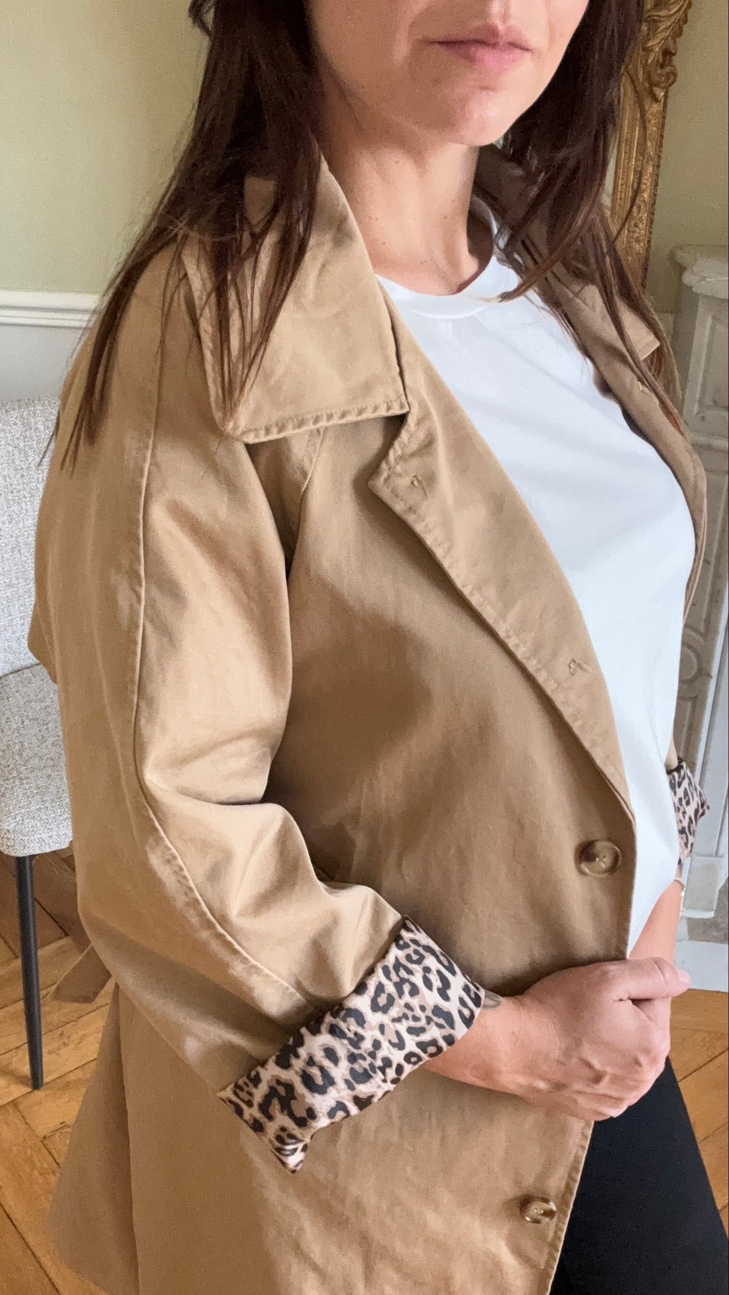 Trench Beige Léopard