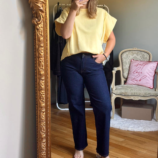 Jean coupe droite brut
