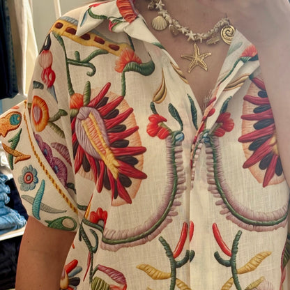Robe chemise oversize imprimé floral