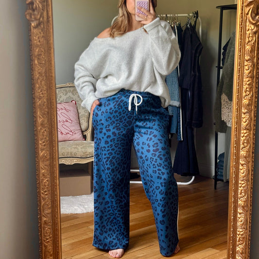 Jogging bleu léopard