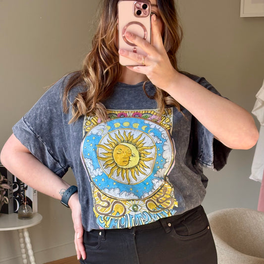 T-shirt Mystical gris ou blanc