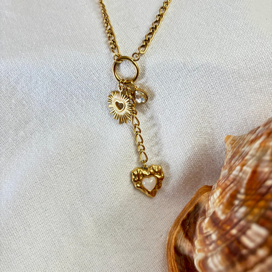 Collier breloques • Acier inoxydable doré
