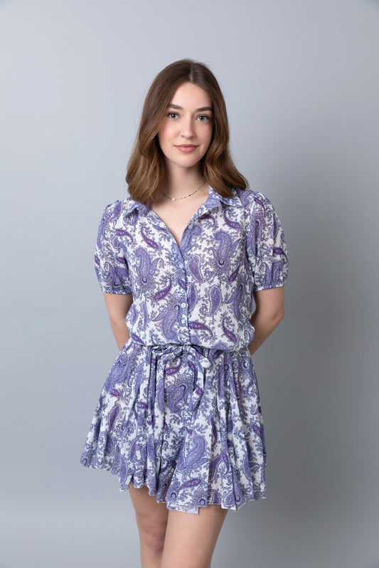 ♥ Vestido Paisley Lila "Dos Corazones"