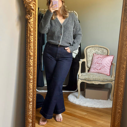 Jean coupe flare brut