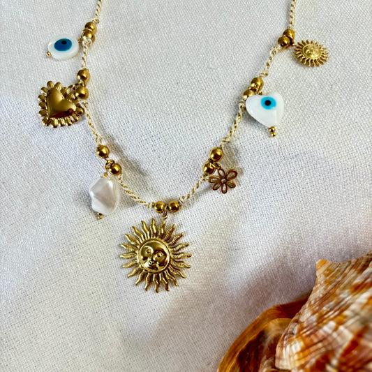 Collier breloques • Acier inoxydable doré