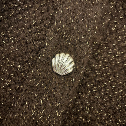 Gilet sans manches boutons coquillage