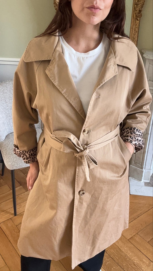 Trench Beige Léopard