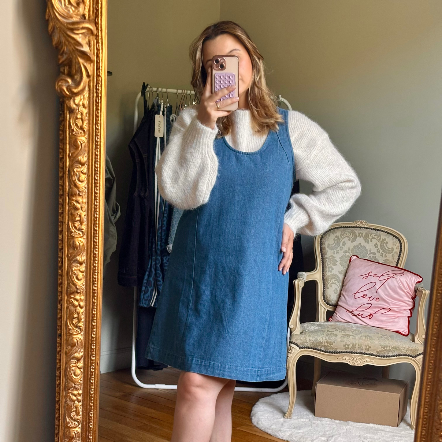 Robe en jean coupe fluide
