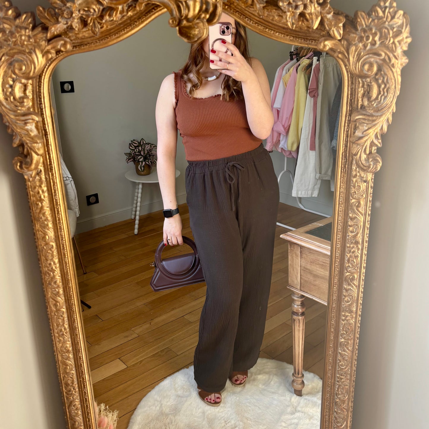 Pantalon en gaze de coton deux coloris