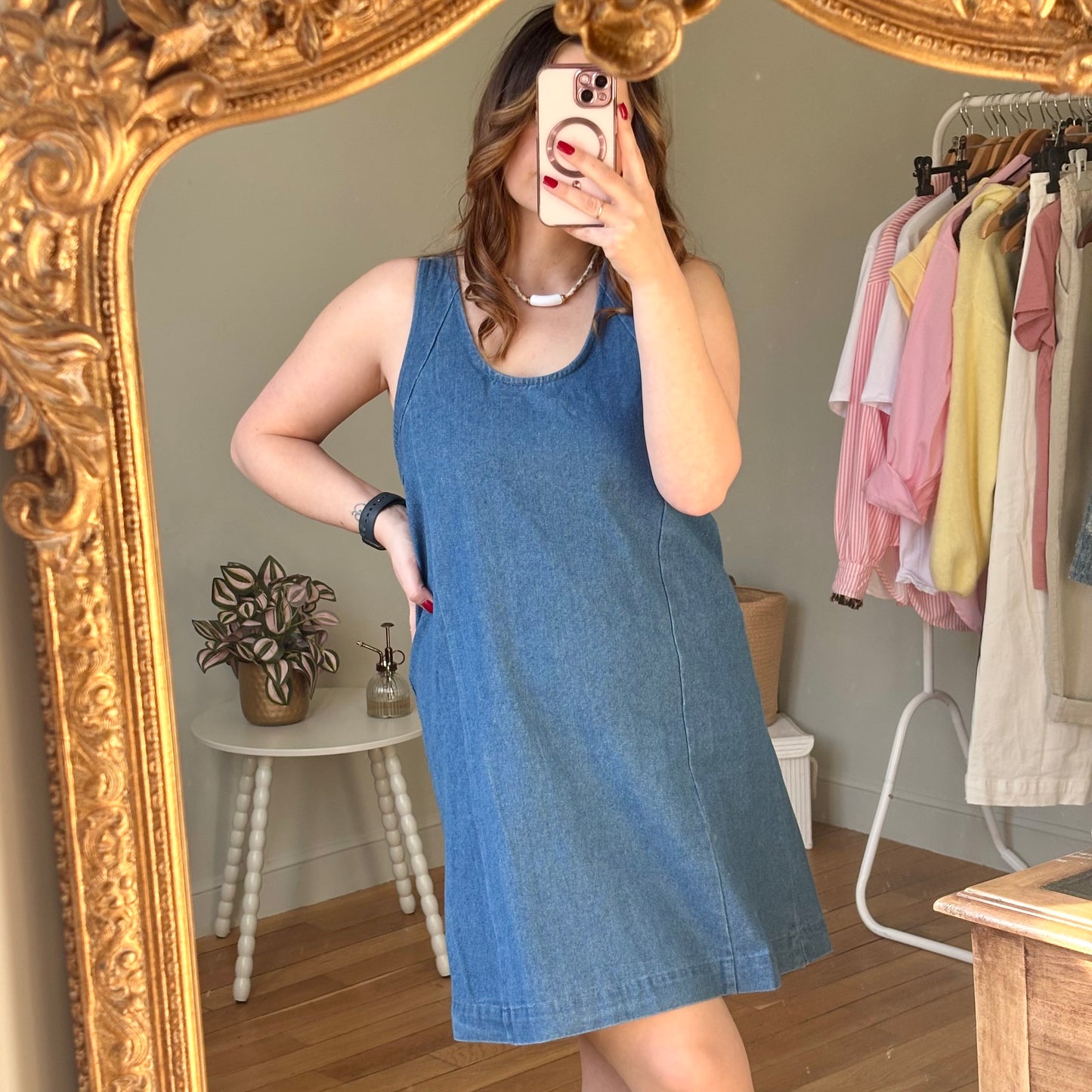 Robe en jean coupe fluide