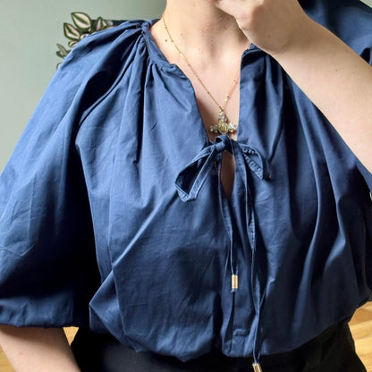 Blouse marine - Coupe ballon