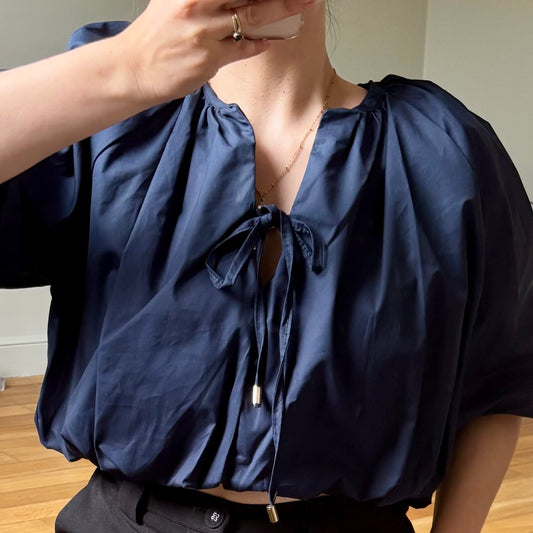 Blouse marine - Coupe ballon