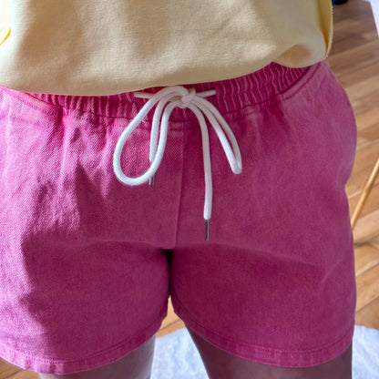 Short en jean rose